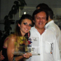 Martina con Claudio Bolondi Presidente della Bottega di Orfeo