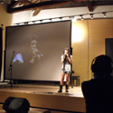 Camilla sul palco